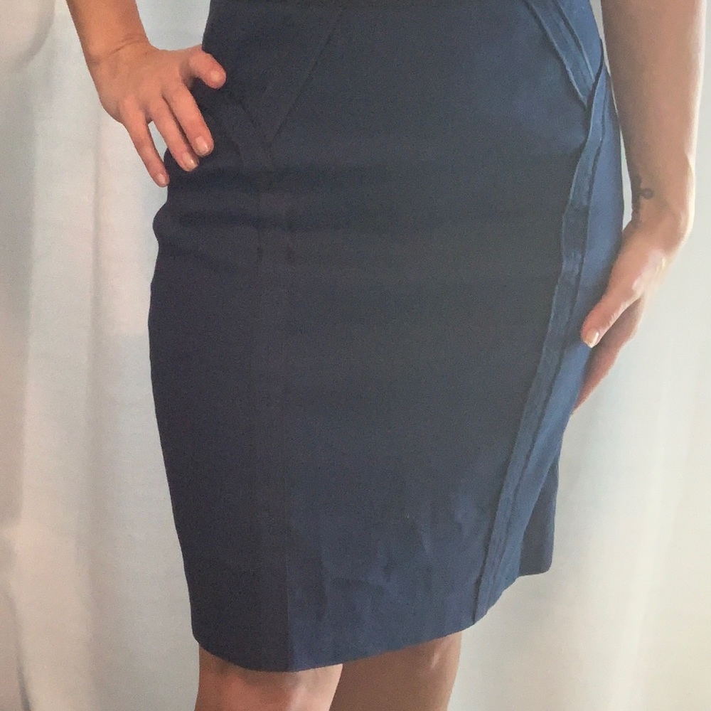Alexander Wang navy slim skirt